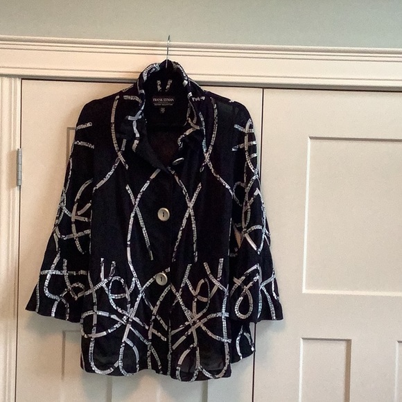 Elegant Frank Lyman Sheer Jacket with lace detail - Picture 1 of 6